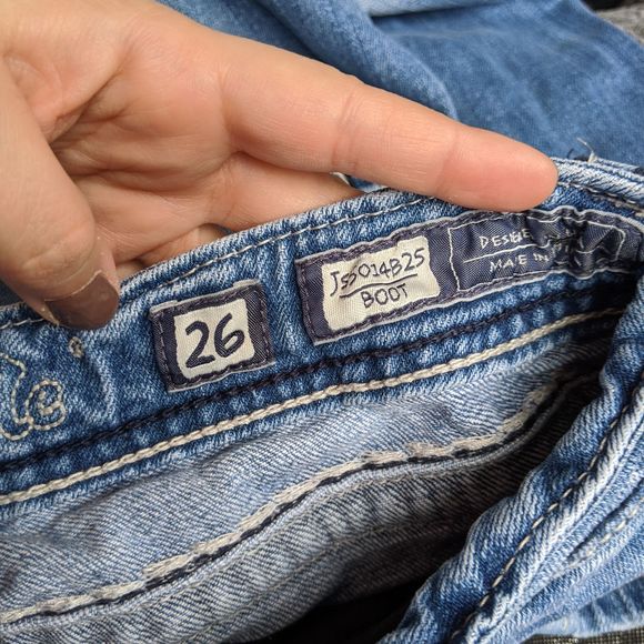 Miss Me Flap Pocket Boot Cut Denim Jeans, size 26 - Picture 7 of 7